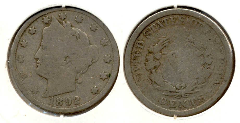 1892 Liberty Head Nickel Good-4 r