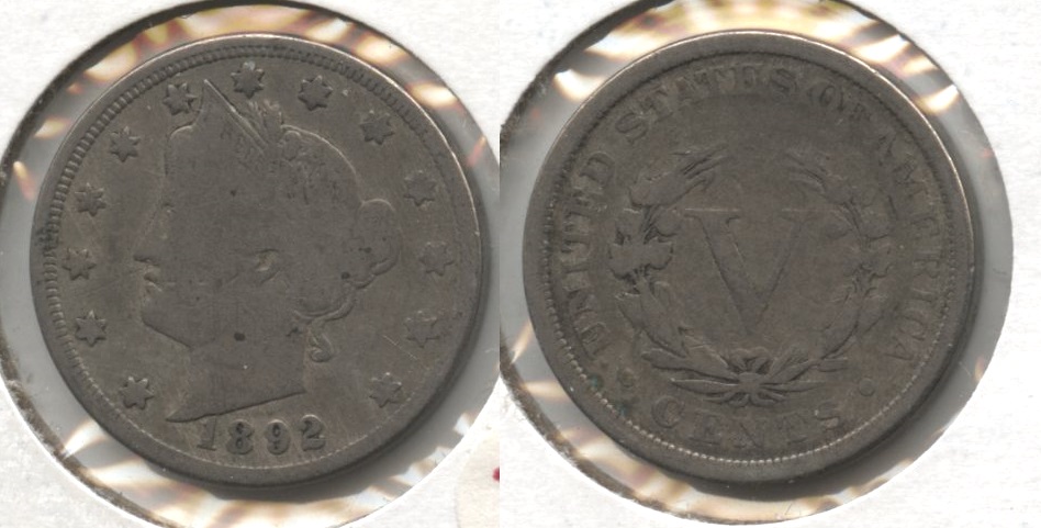 1892 Liberty Head Nickel VG-8 #f