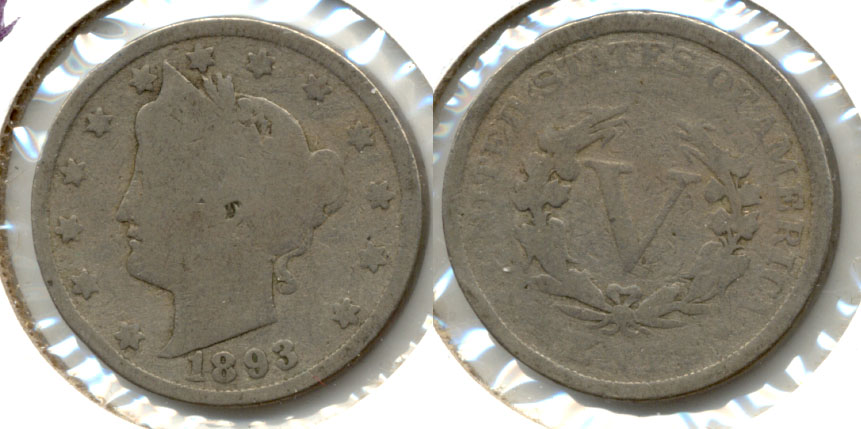 1893 Liberty Head Nickel Good-4 b
