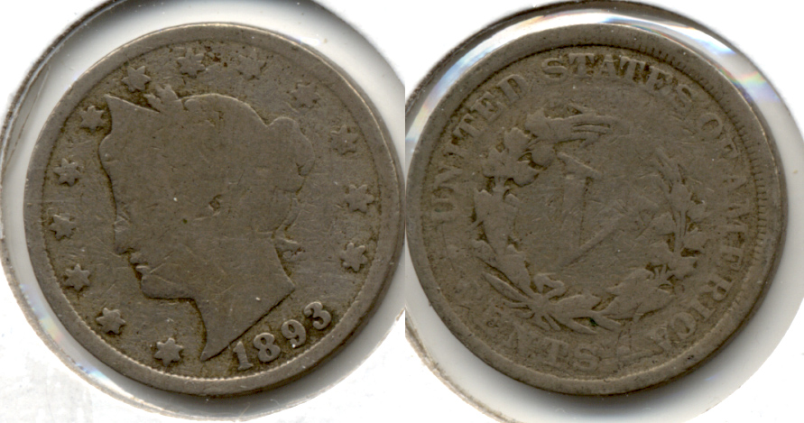 1893 Liberty Head Nickel Good-4 v