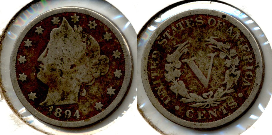 1894 Liberty Head Nickel Good-4 b Dark