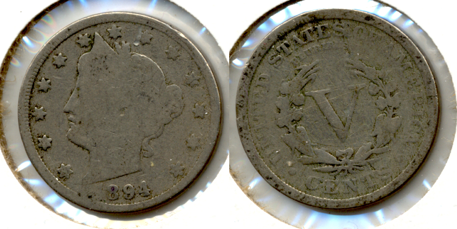 1894 Liberty Head Nickel Good-4 c Filled 1