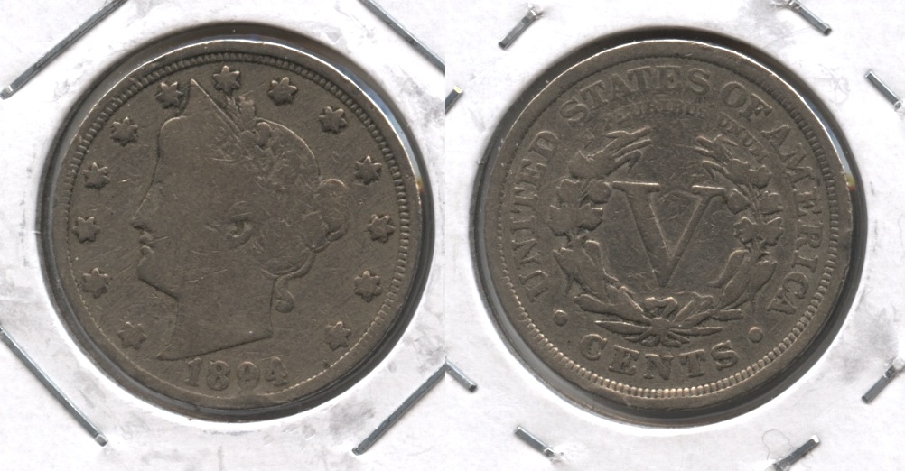 1894 Liberty Head Nickel Good-6 Cleaned