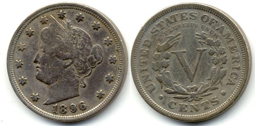 1896 Liberty Head Nickel Fine-12 Cleaned