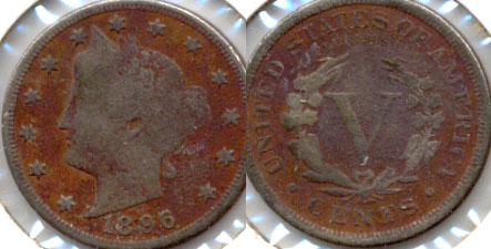 1896 Liberty Head Nickel Good-4 k Dark