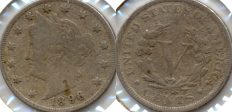 1896 Liberty Head Nickel VG-8