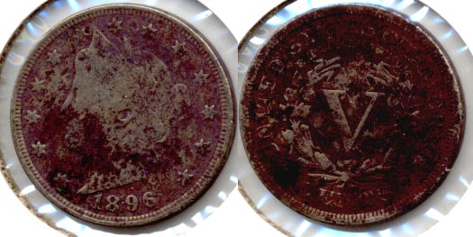 1896 Liberty Head Nickel VG-8 a Dark