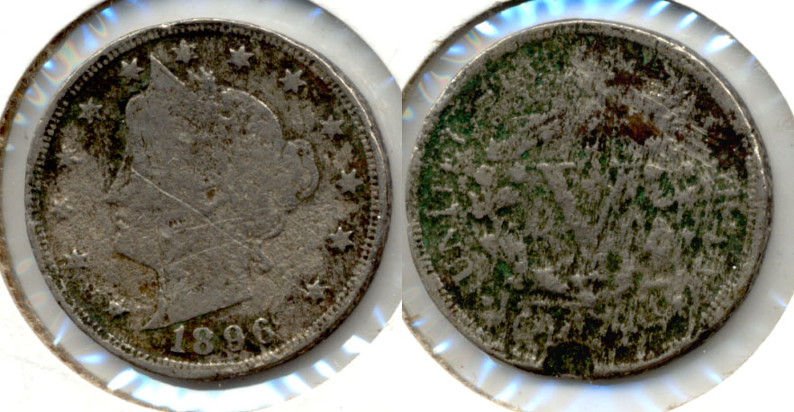 1896 Liberty Head Nickel VG-8 b Pitted