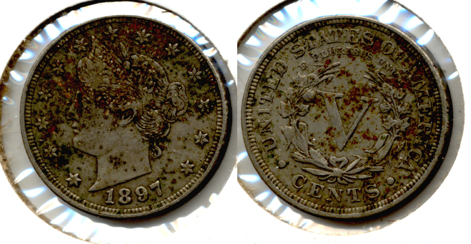 1897 Liberty Head Nickel VF-20 Some Dark