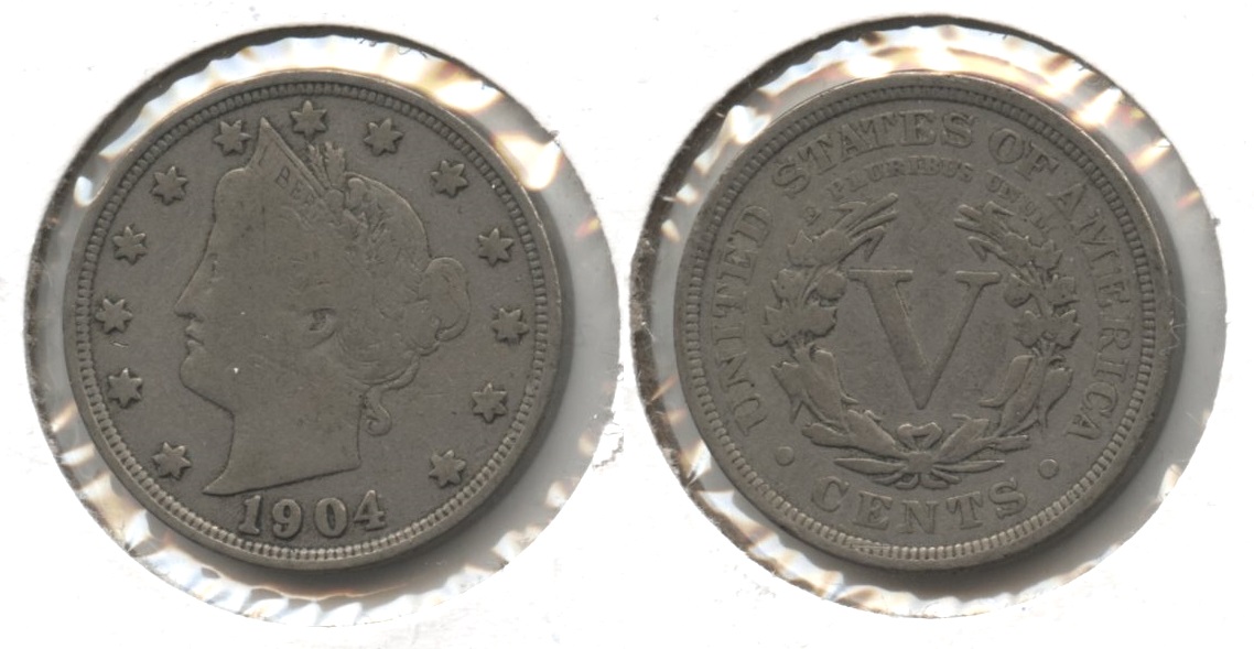 1904 Liberty Head Nickel Fine-12 #a