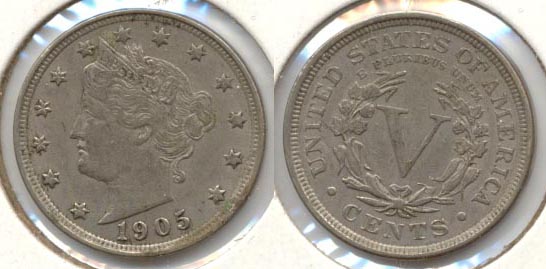 1905 Liberty Head Nickel EF-40