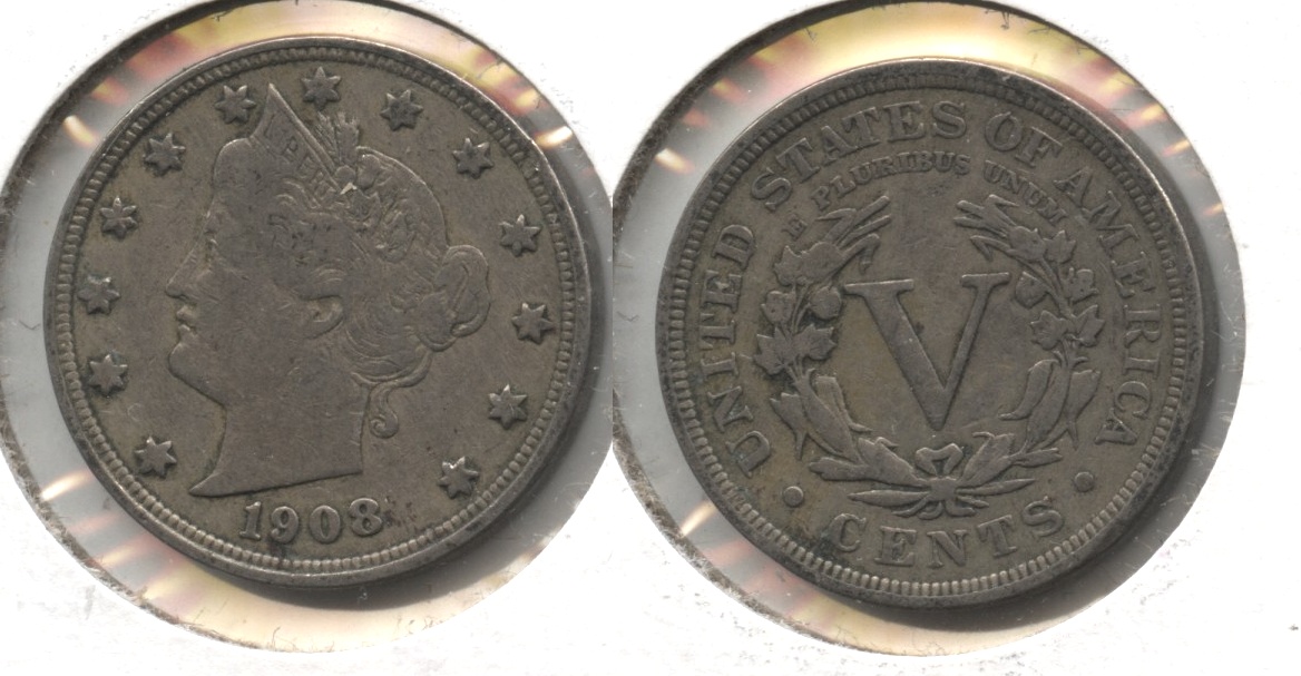 1908 Liberty Head Nickel VF-20 #b