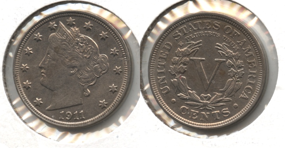 1911 Liberty Head Nickel AU-50