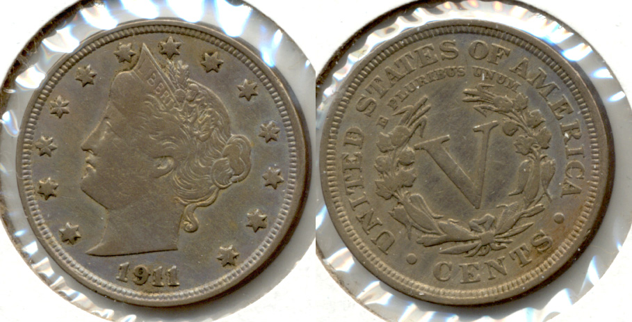 1911 Liberty Head Nickel VF-20 b