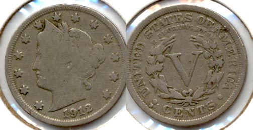 1912-D Liberty Head Nickel VG-8