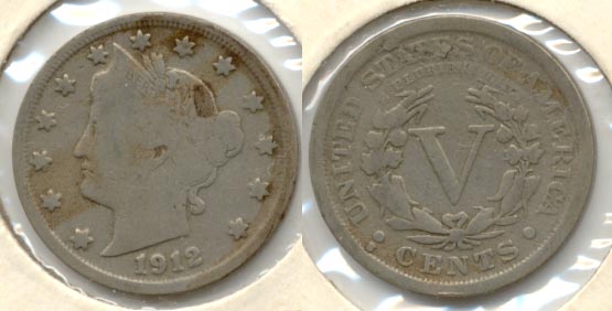 1912-S Liberty Head Nickel VG-8