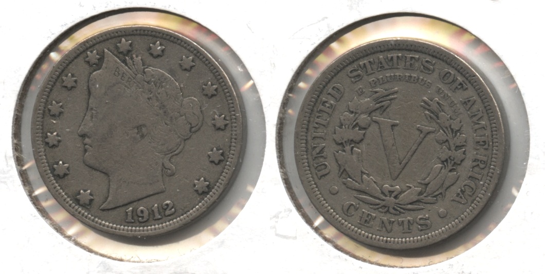 1912 Liberty Head Nickel Fine-12 #k