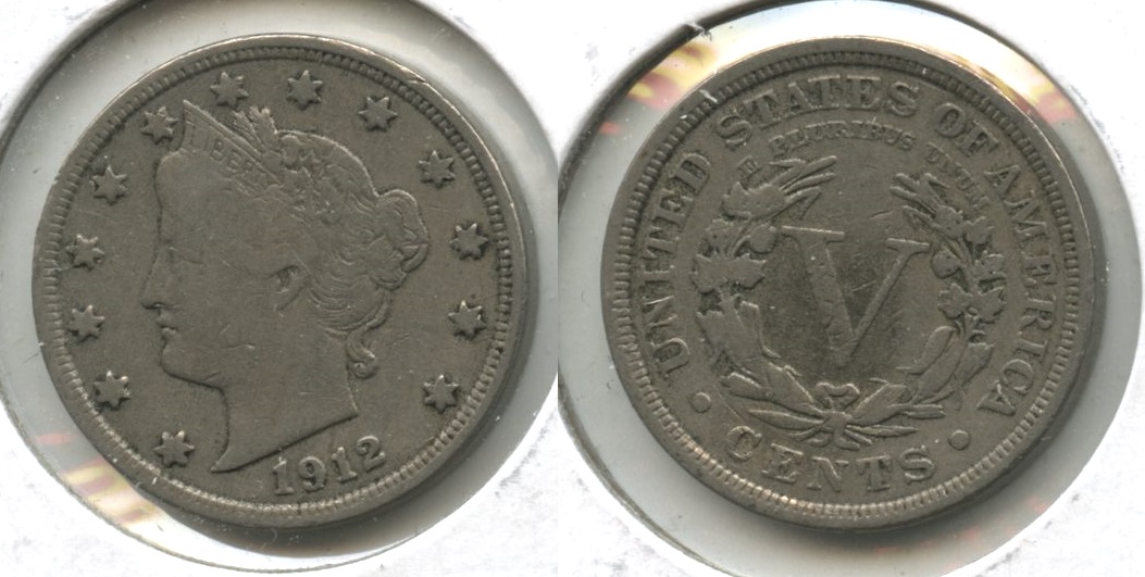 1912 Liberty Head Nickel Fine-12 #r