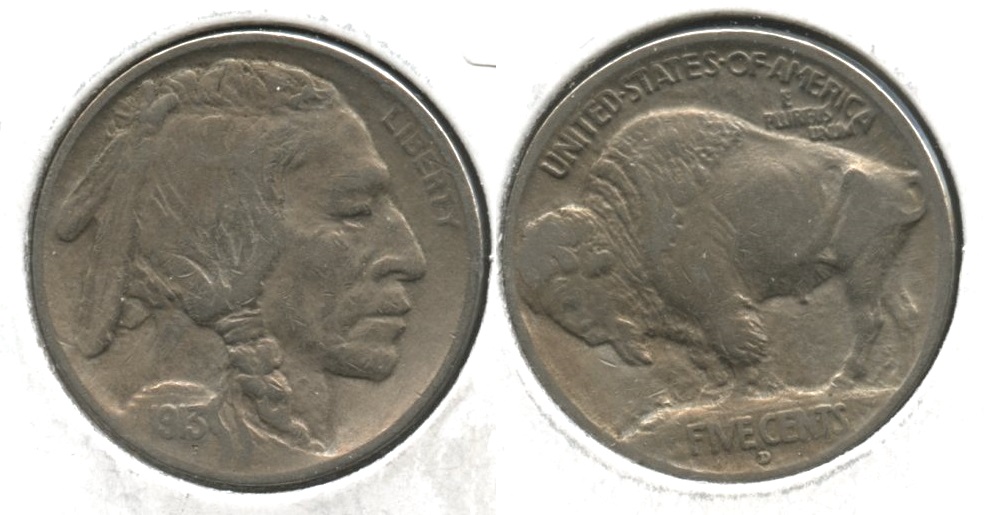 1913-D Type 1 Buffalo Nickel VF-20 #a