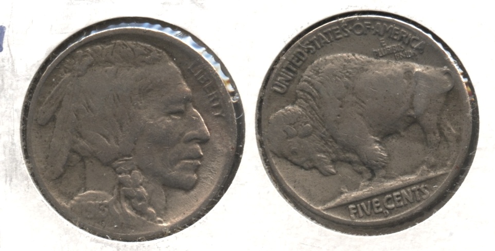 1913-D Type 2 Buffalo Nickel VF-20