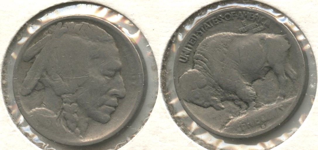 1913-S Type 1 Buffalo Nickel Good-4 Obverse Scratch