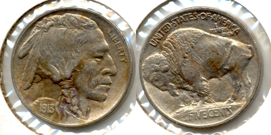 1913 Type 1 Buffalo Nickel AU-50 d