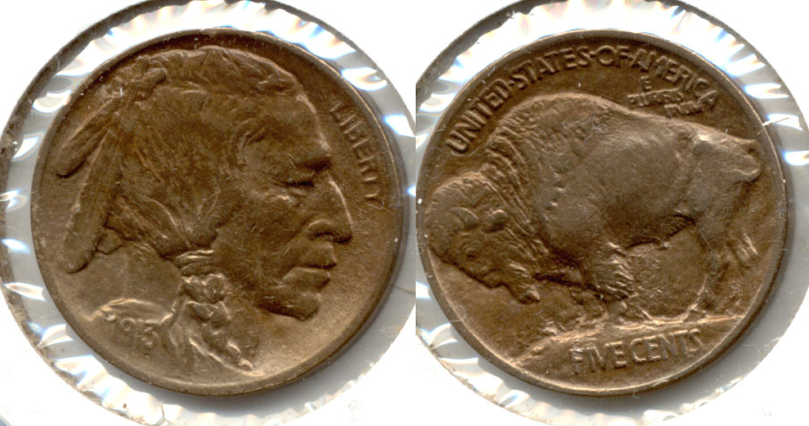 1913 Type 1 Buffalo Nickel AU-50 f