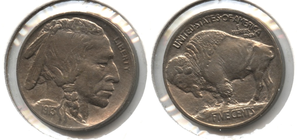 1913 Type 1 Buffalo Nickel AU-50 #m Cleaned
