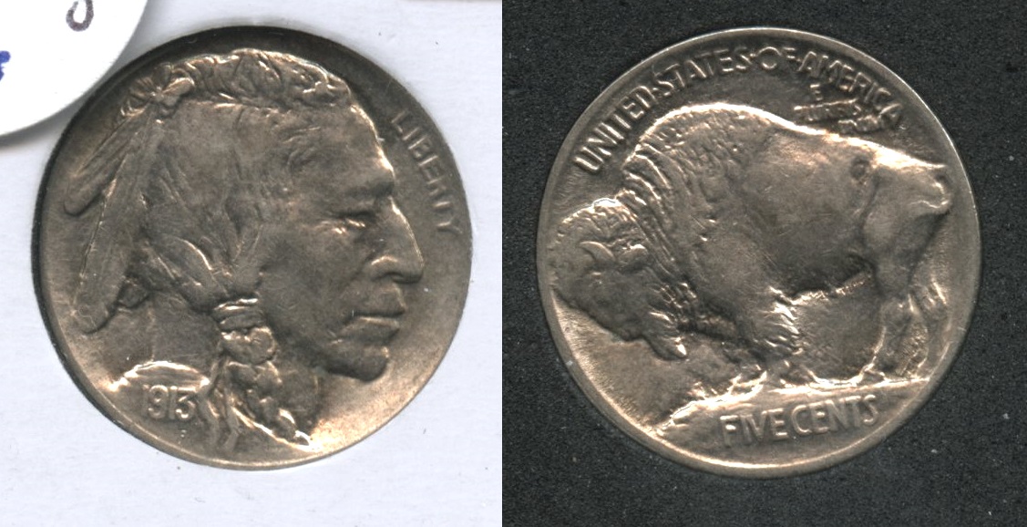1913 Type 1 Buffalo Nickel AU-55 #j