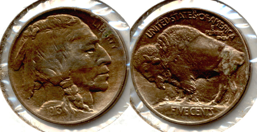 1913 Type 1 Buffalo Nickel AU-58