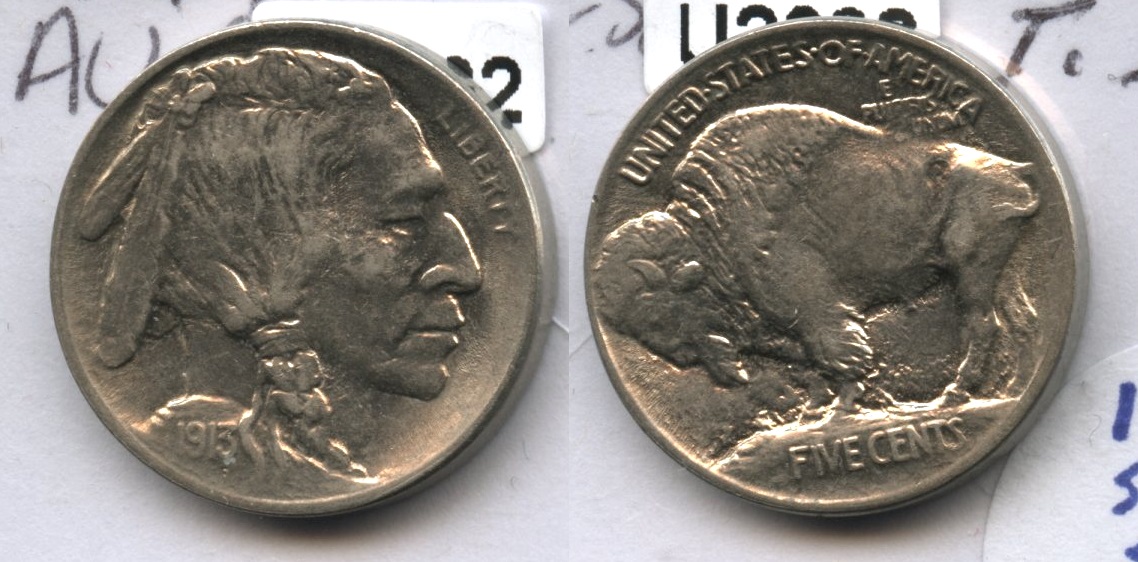 1913 Type 1 Buffalo Nickel AU-58 #b