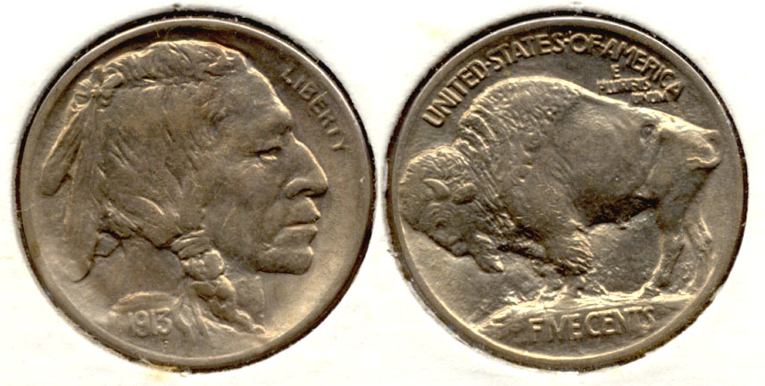 1913 Type 1 Buffalo Nickel MS-60 a