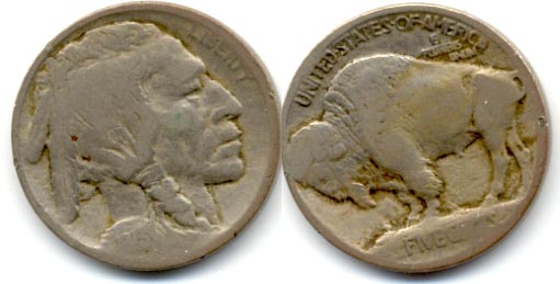 1913 Type 1 Buffalo Nickel VG-8
