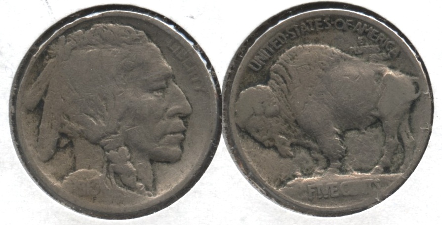 1913 Type 1 Buffalo Nickel VG-8 #w