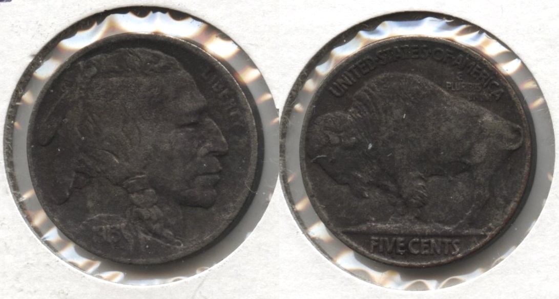 1913 Type 2 Buffalo Nickel EF-40 #e Dark