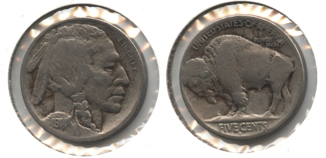 1914-S Buffalo Nickel VG-8 #b Lightly Cleaned
