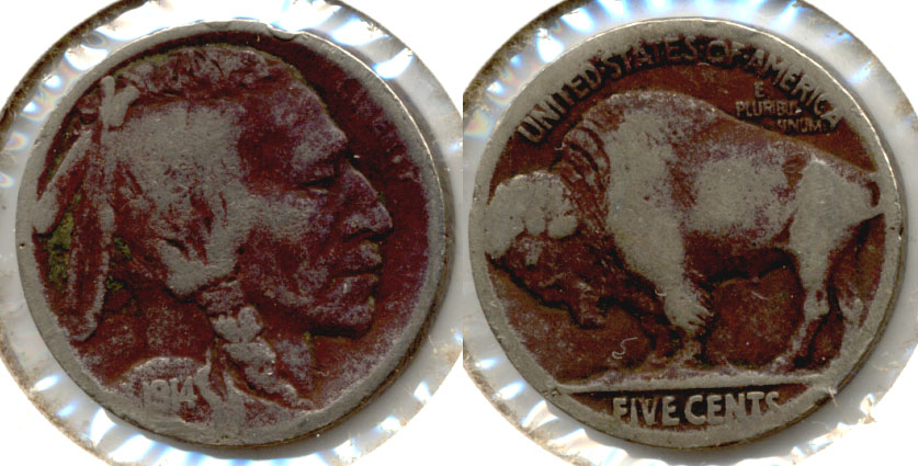 1914 Buffalo Nickel Good-4 a Dark