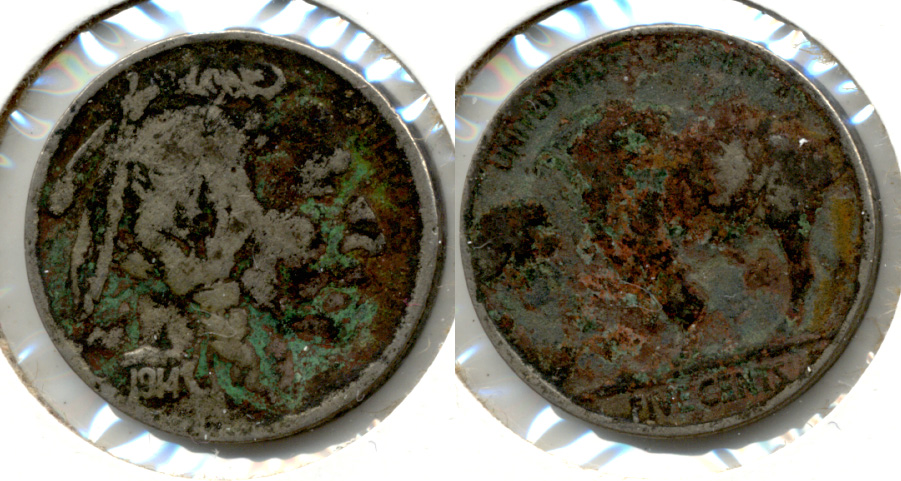 1914 Buffalo Nickel Good-4 g Corrosion