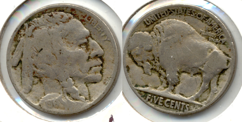 1914 Buffalo Nickel VG-8 Scratch