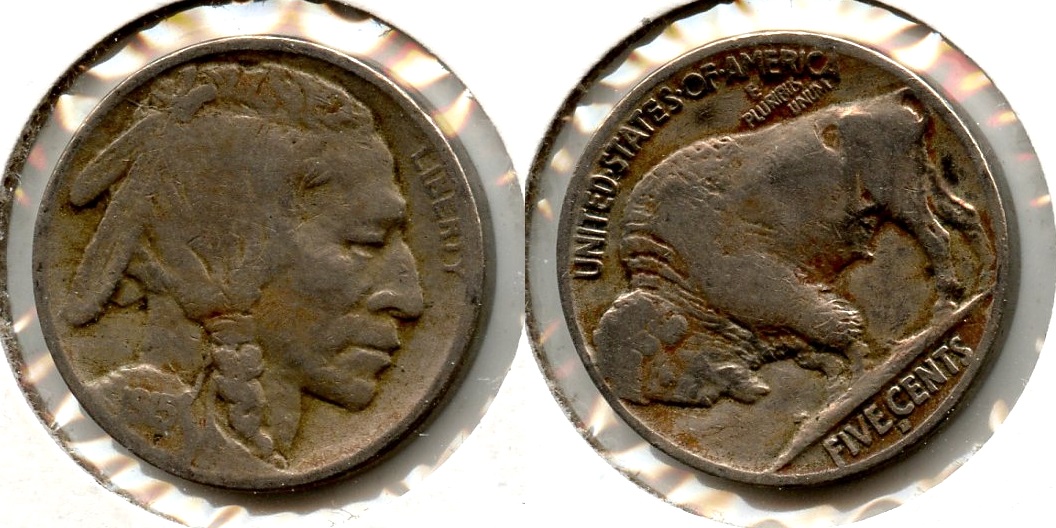 1915-D Buffalo Nickel Fine-12 #c Rotated Reverse