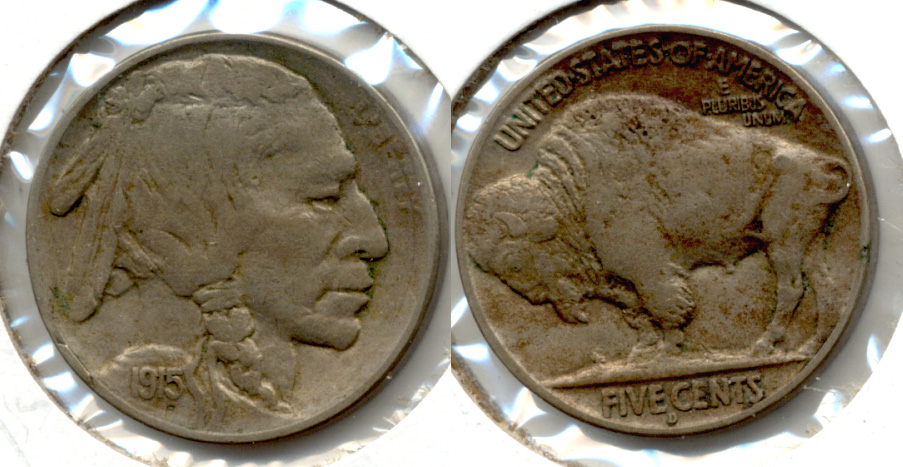 1915-D Buffalo Nickel VF-20