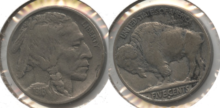 1916-D Buffalo Nickel Fine-12 #a