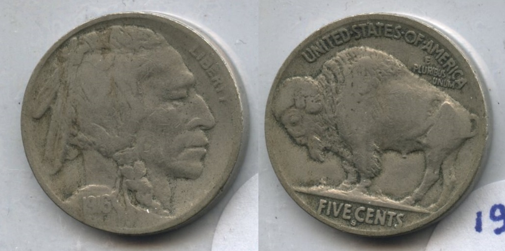 1916-S Buffalo Nickel Fine-12 #b