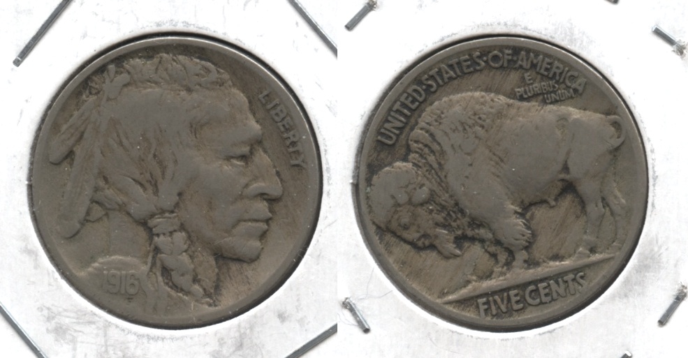 1916 Buffalo Nickel Fine-12 #ad