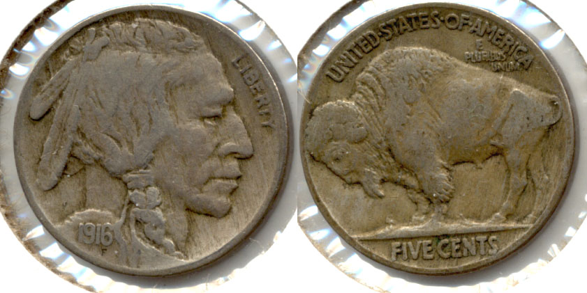 1916 Buffalo Nickel Fine-12 d