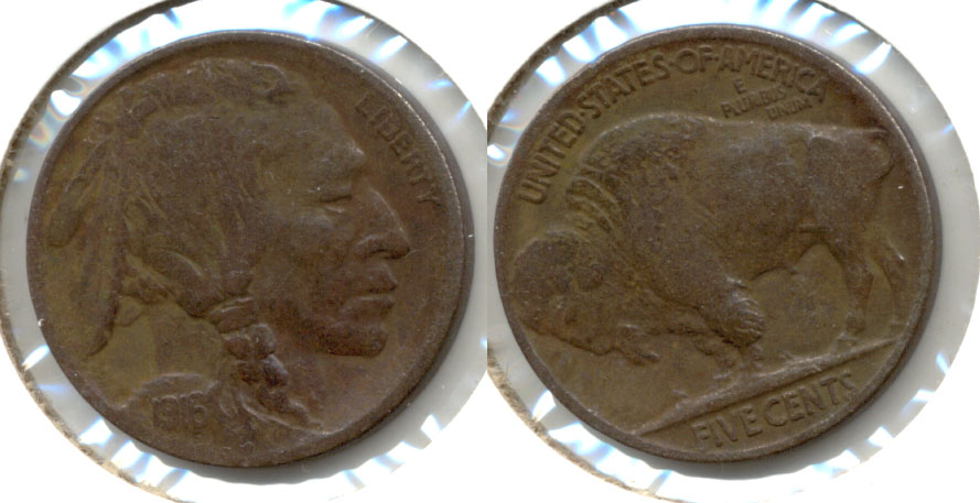 1916 Buffalo Nickel Fine-12 k Dark