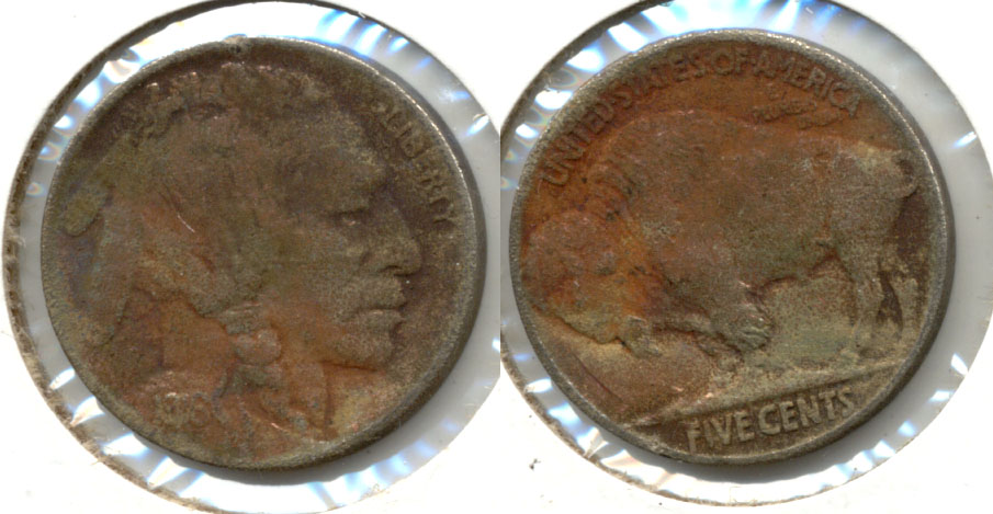 1916 Buffalo Nickel Fine-12 l Corrosion