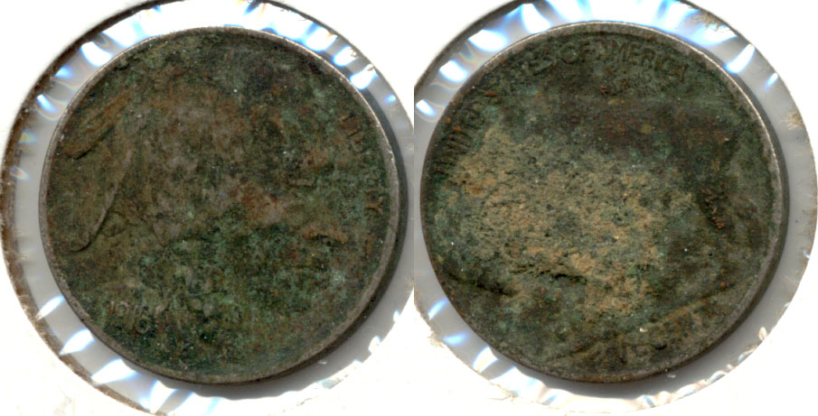 1916 Buffalo Nickel Good-4 ab Bad Corrosion