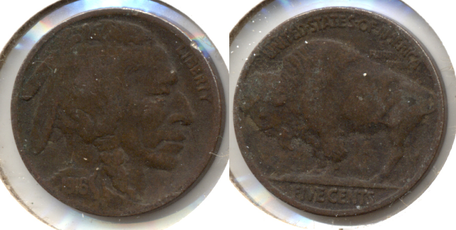 1916 Buffalo Nickel VG-8 ae Very Dark