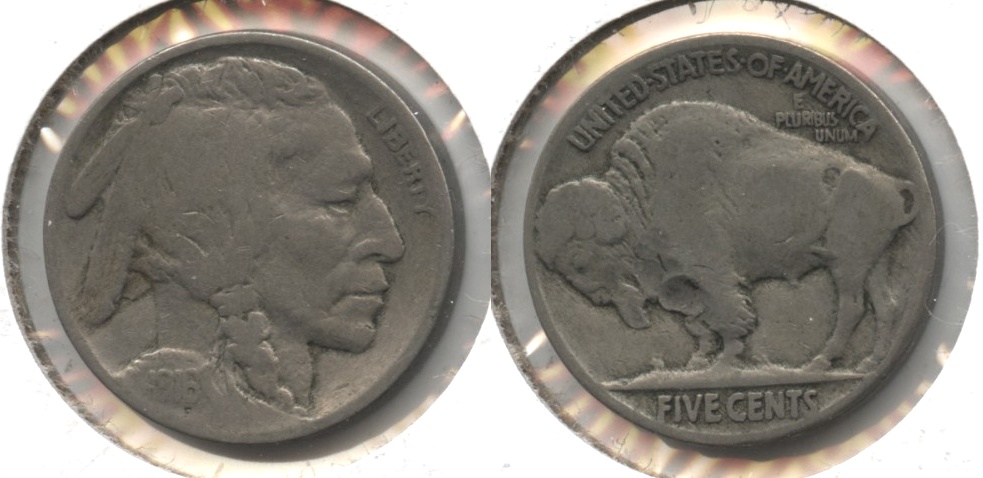 1916 Buffalo Nickel VG-8 #am Reverse Bump